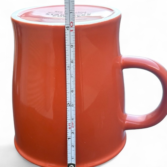 Starbucks 2009 Bone China Mug 16 oz Rusty Fall Orange Collectible Advertisement - Picture 6 of 7